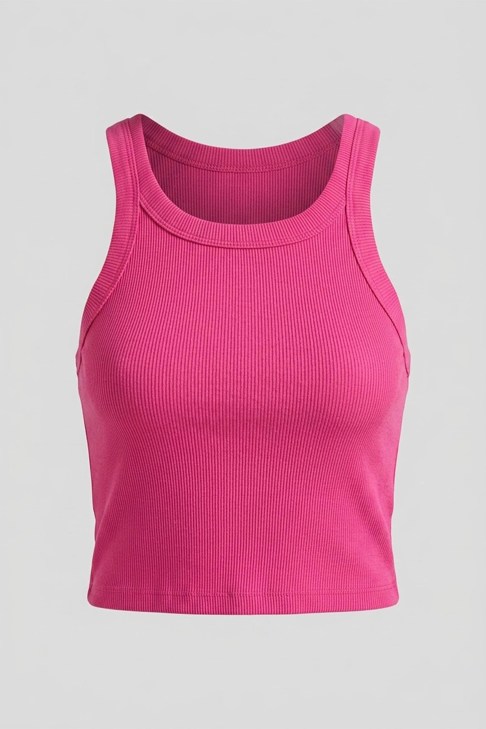 Ribbed Tank Top for Women - Soft Stretch Casual Basic