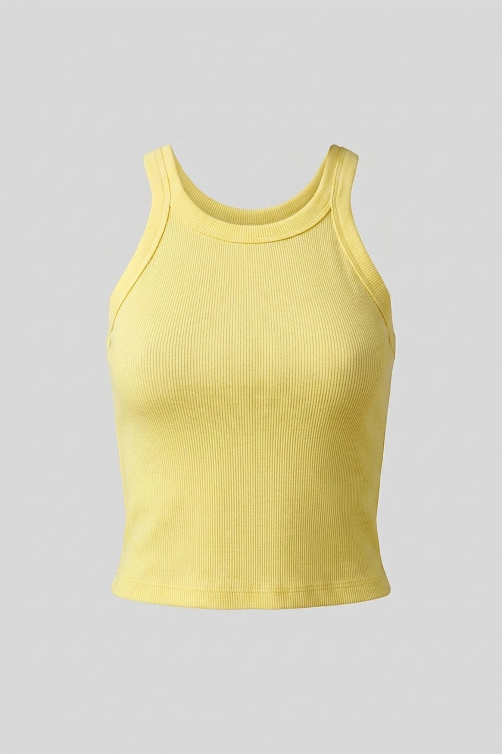 Ribbed Tank Top for Women - Soft Stretch Casual Basic