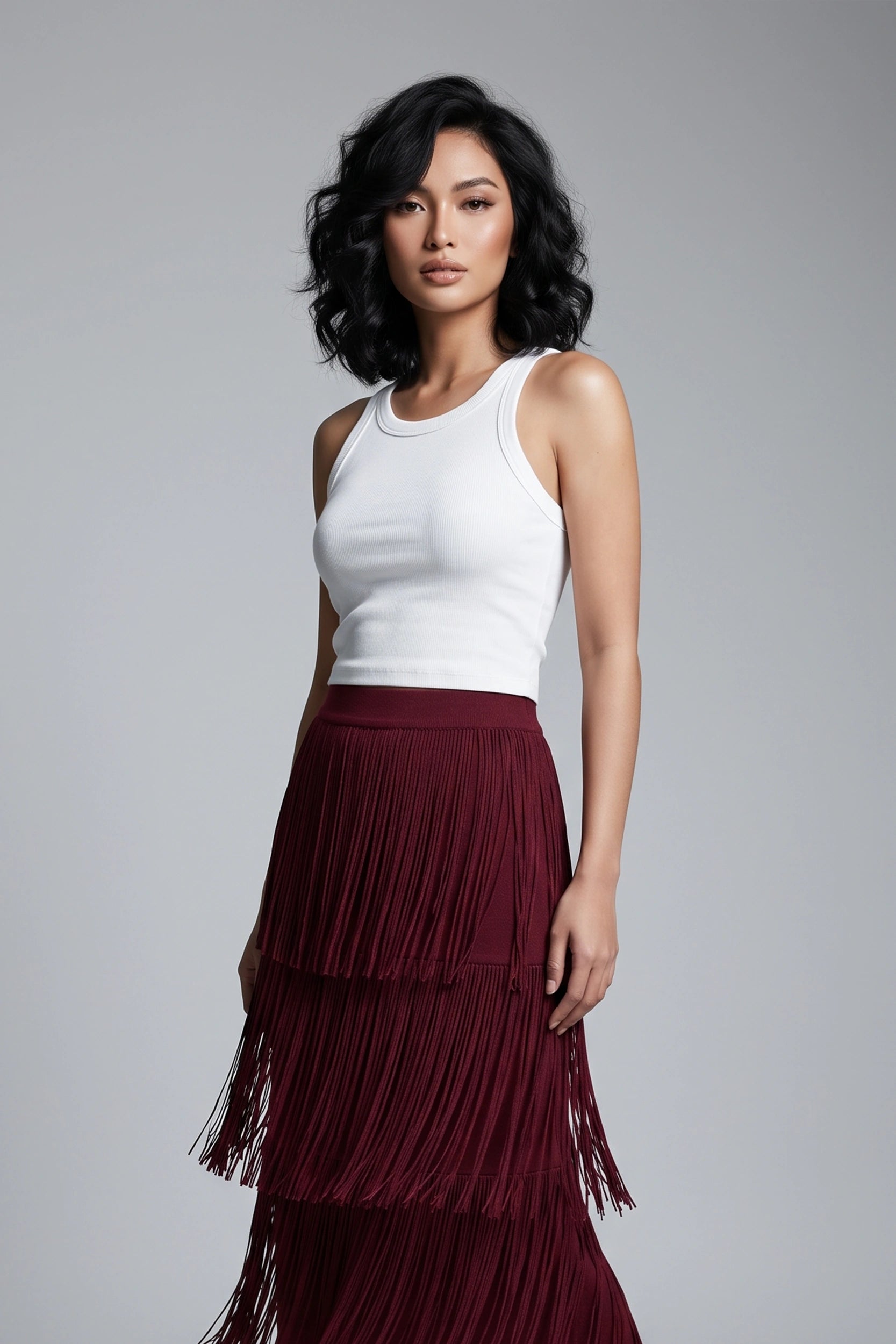 Ribbed Tank Top for Women - Soft Stretch Casual Basic