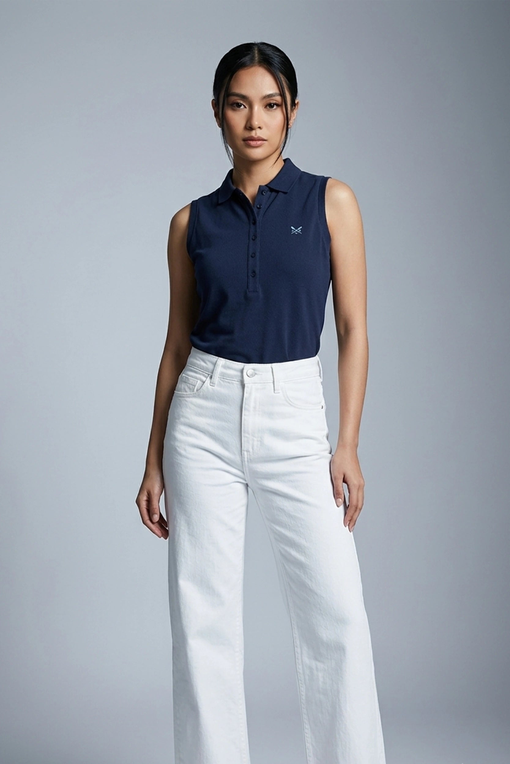 Sleeveless Polo Top for Women - Casual Everyday Wear