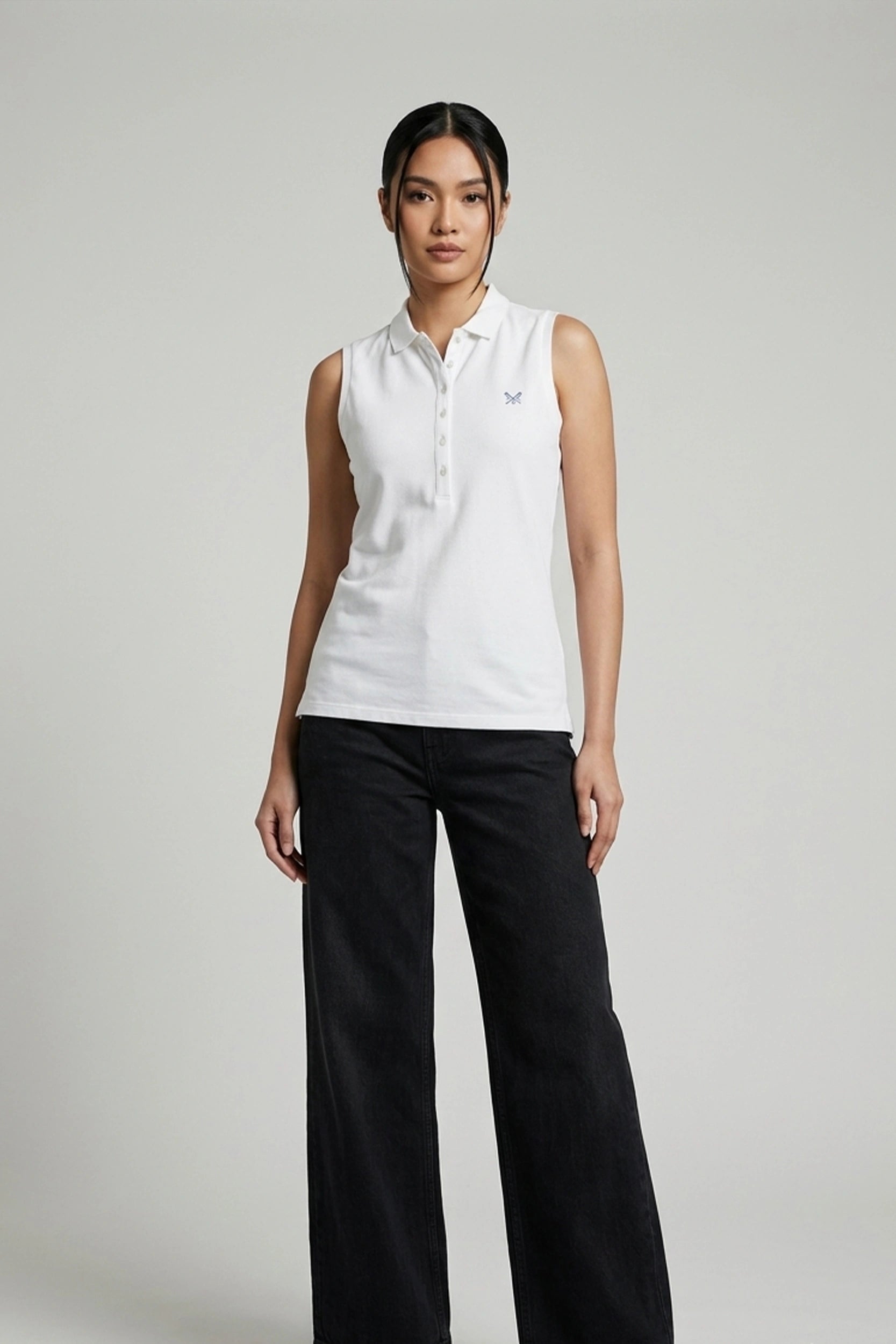 Sleeveless Polo Top for Women - Casual Everyday Wear