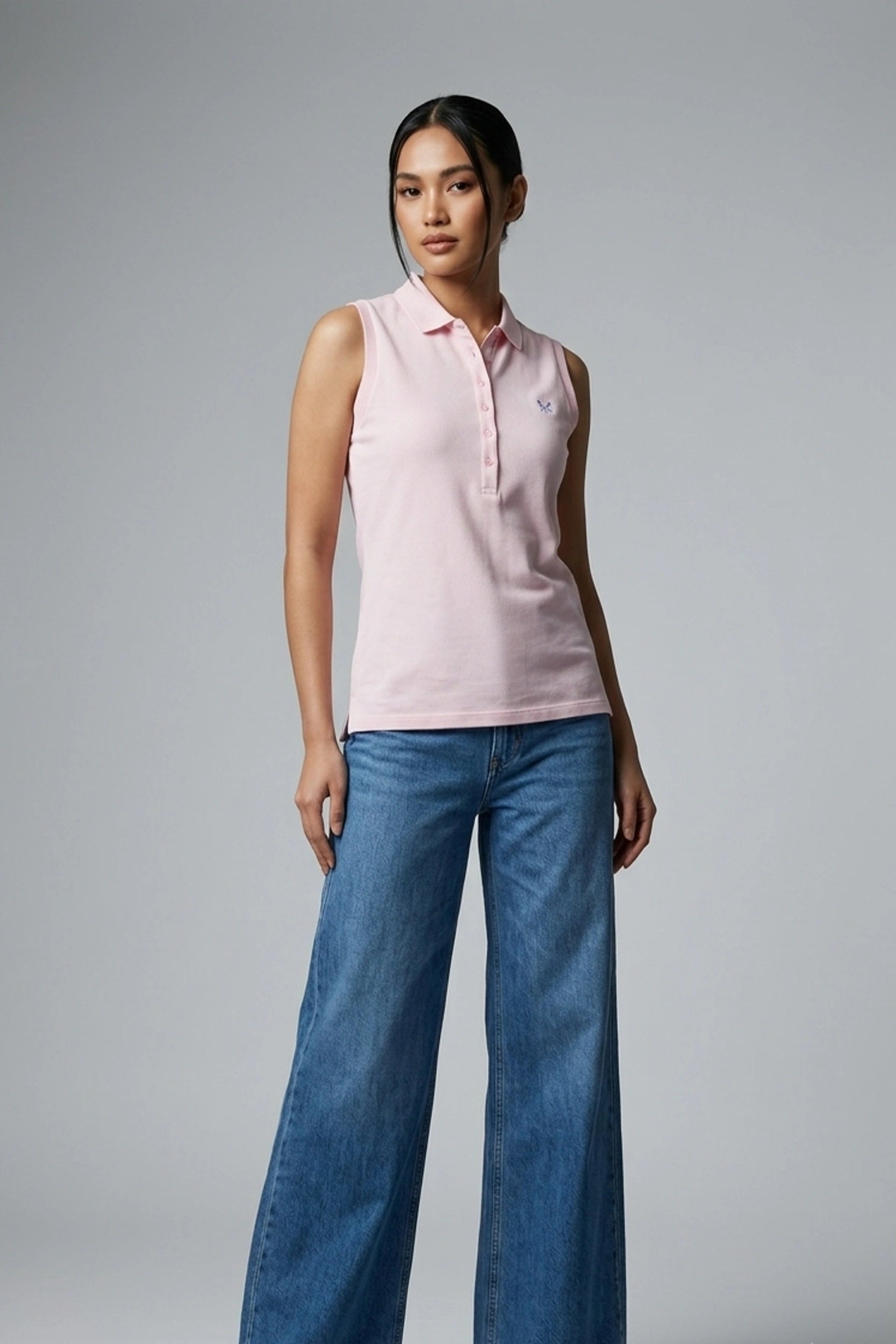 Sleeveless Polo Top for Women - Casual Everyday Wear
