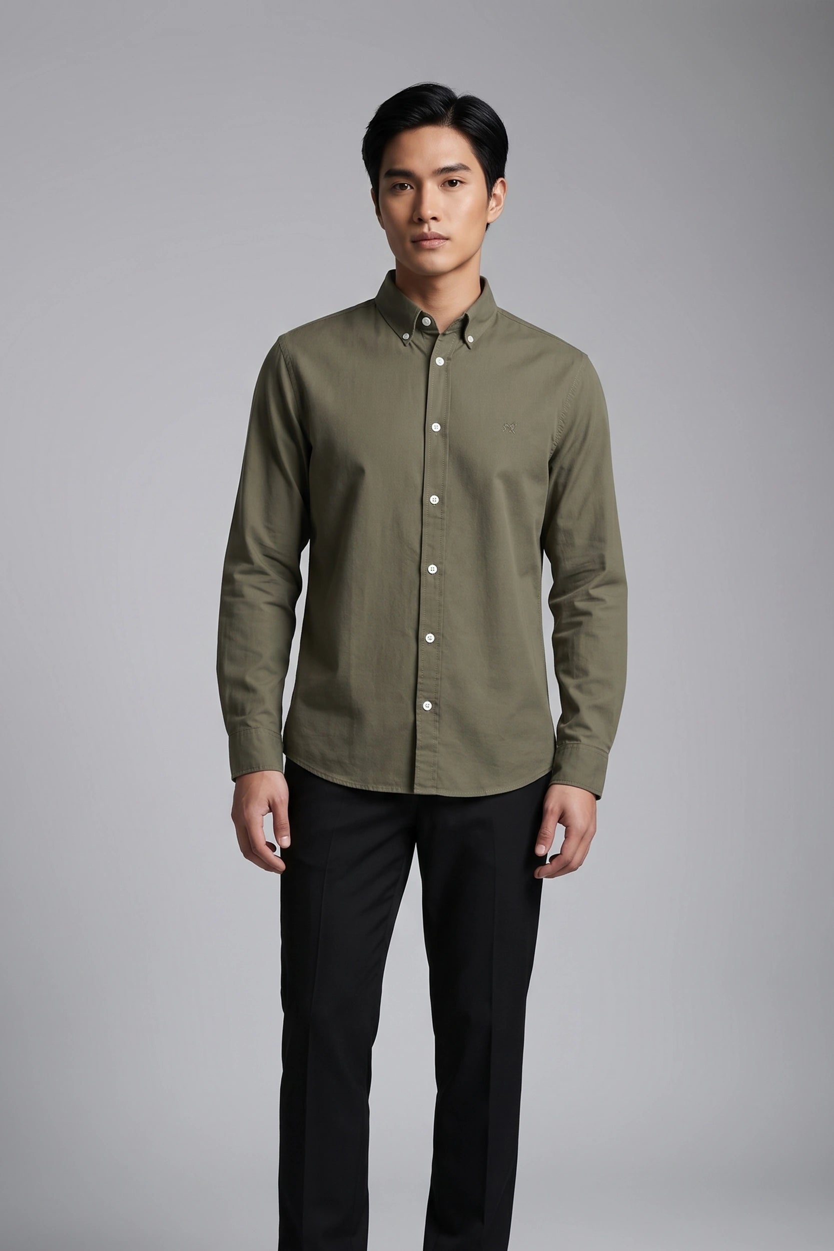 Slim Fit Mens Longsleeve Shirt - Asian Size Casual Wear