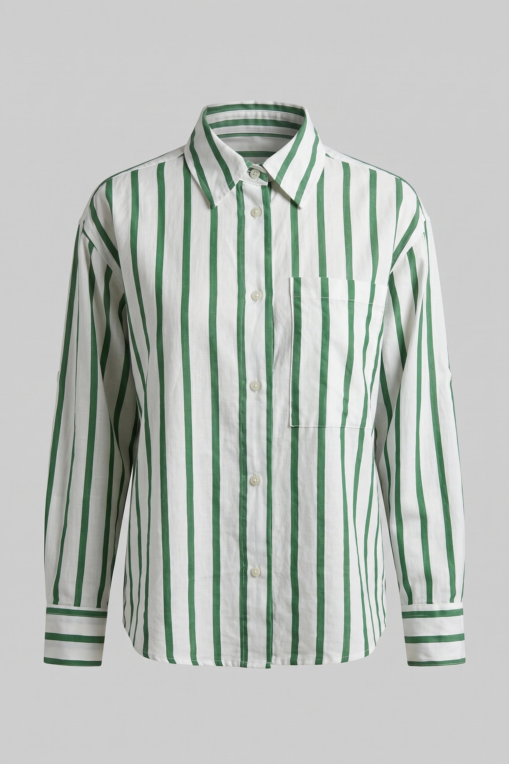 Soft Linen Longsleeve Striped Shirt for Ladies Wear