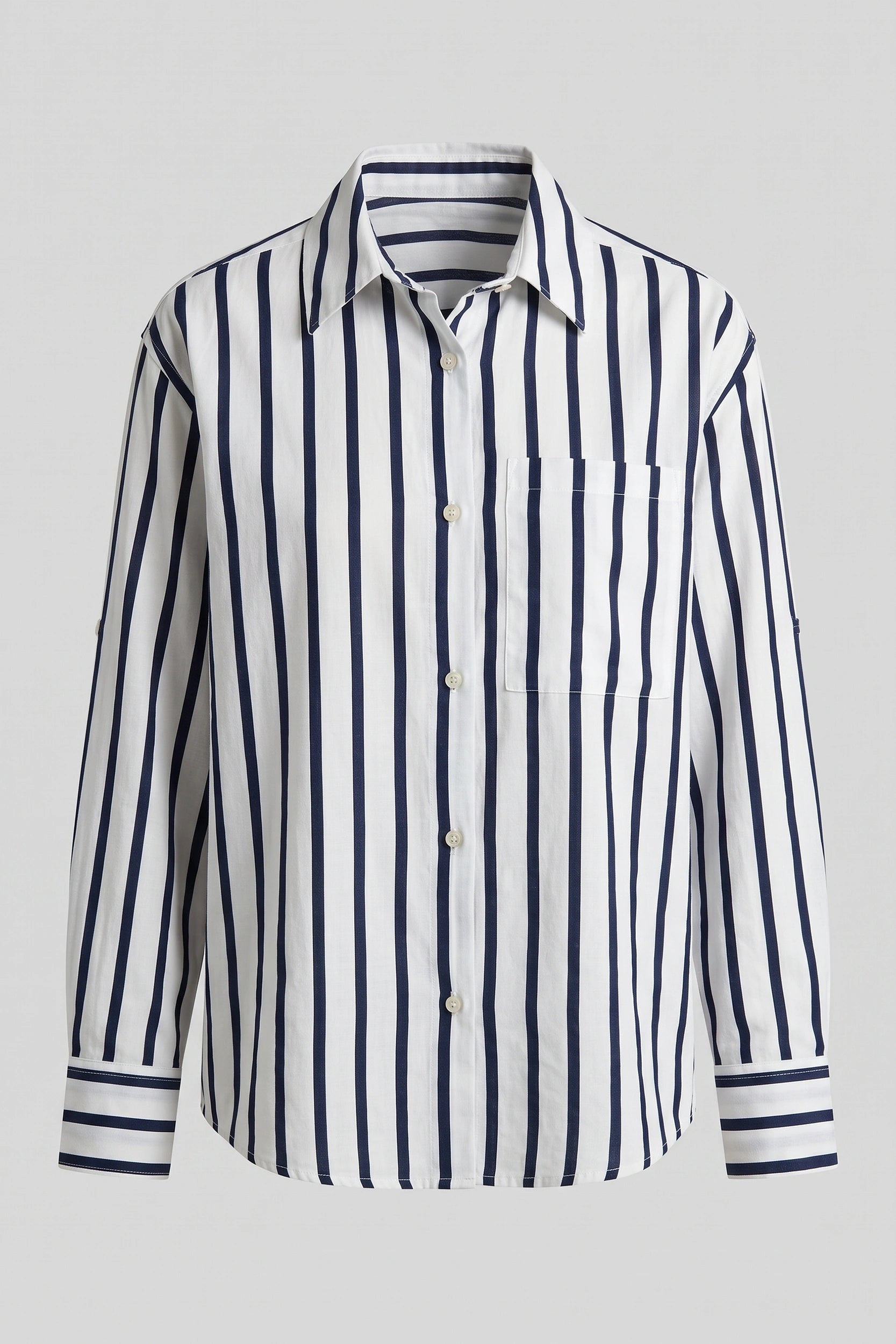 Soft Linen Longsleeve Striped Shirt for Ladies Wear
