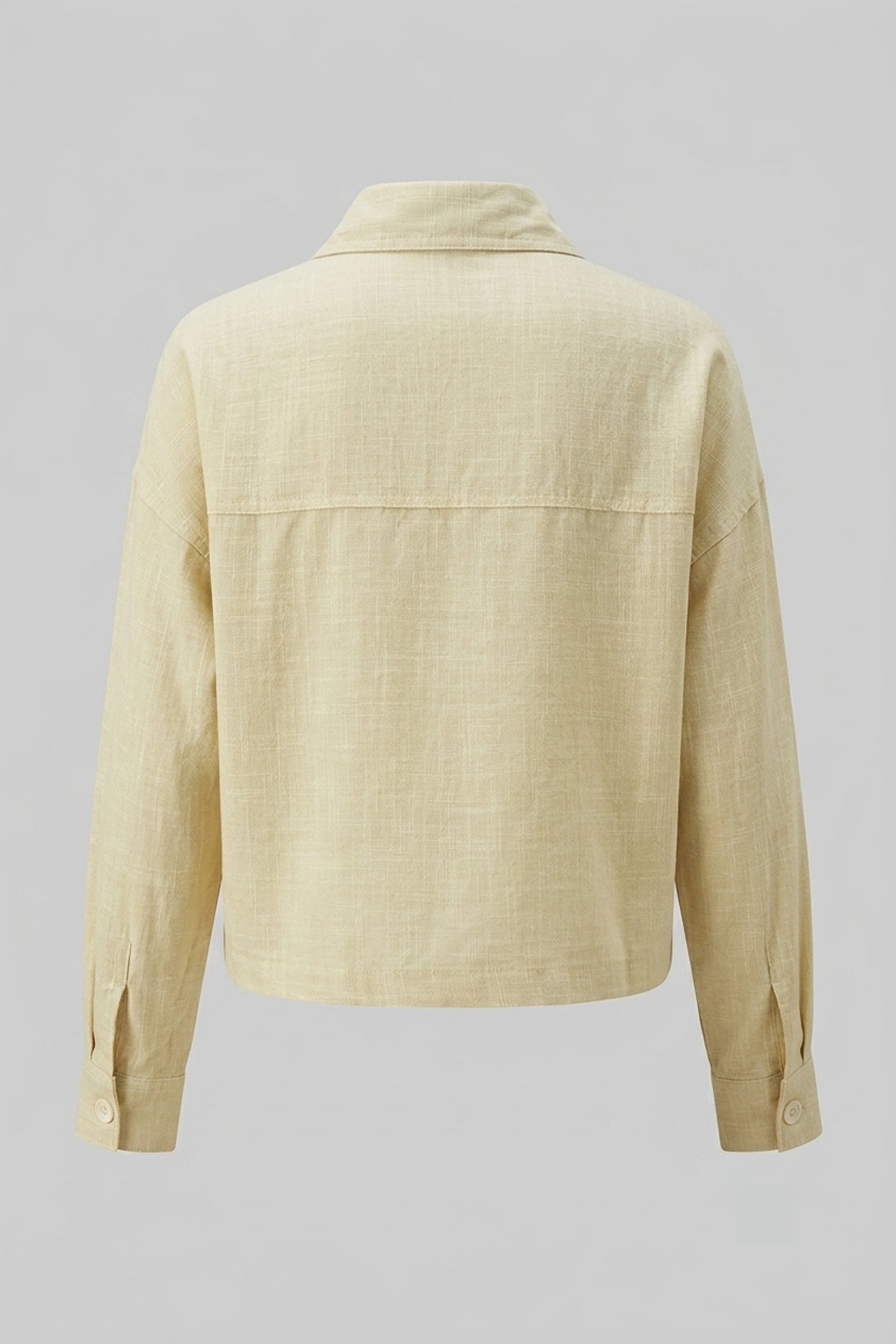Soft Linen Longsleeve Women's Crop Oversized Top Style