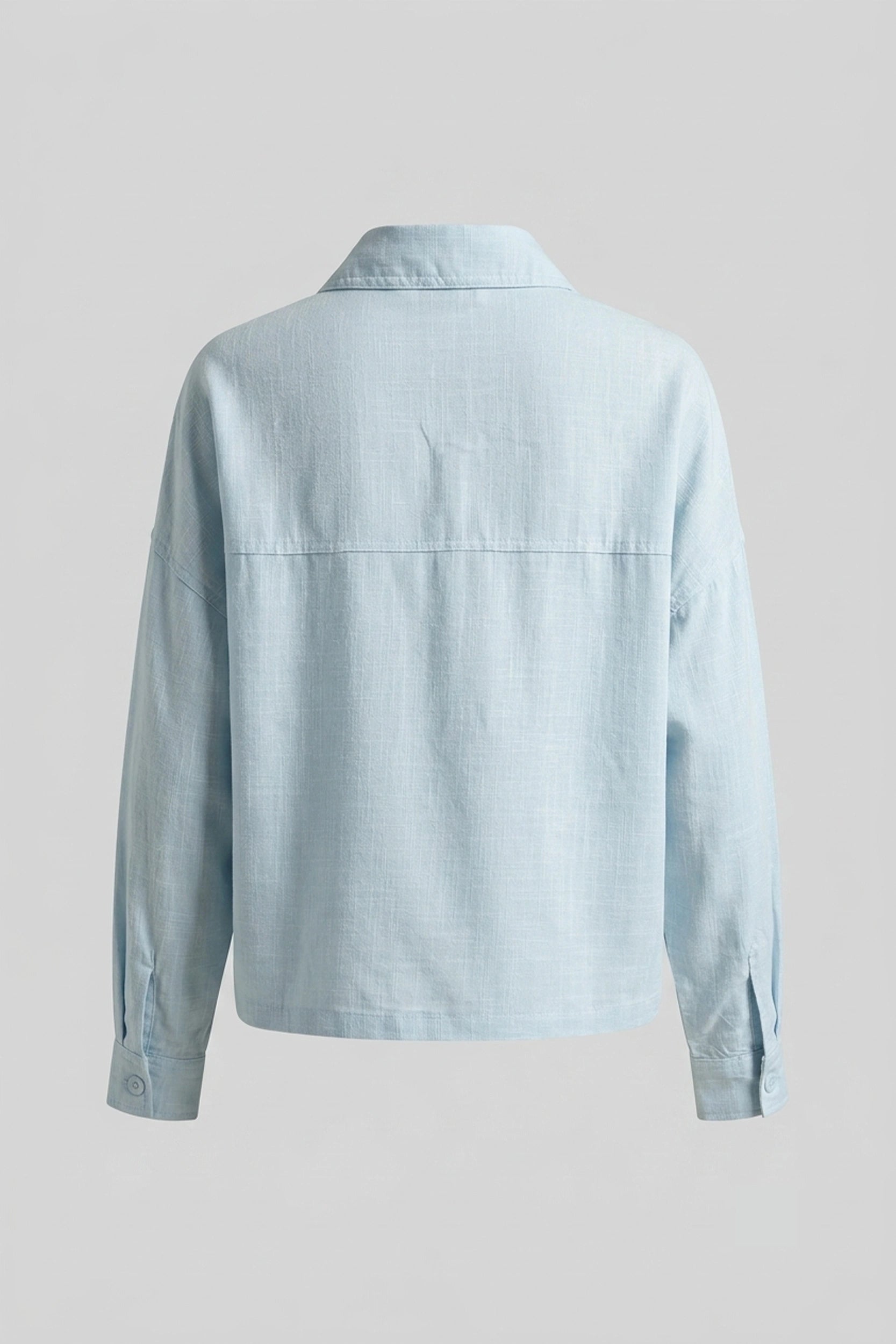 Soft Linen Longsleeve Women's Crop Oversized Top Style