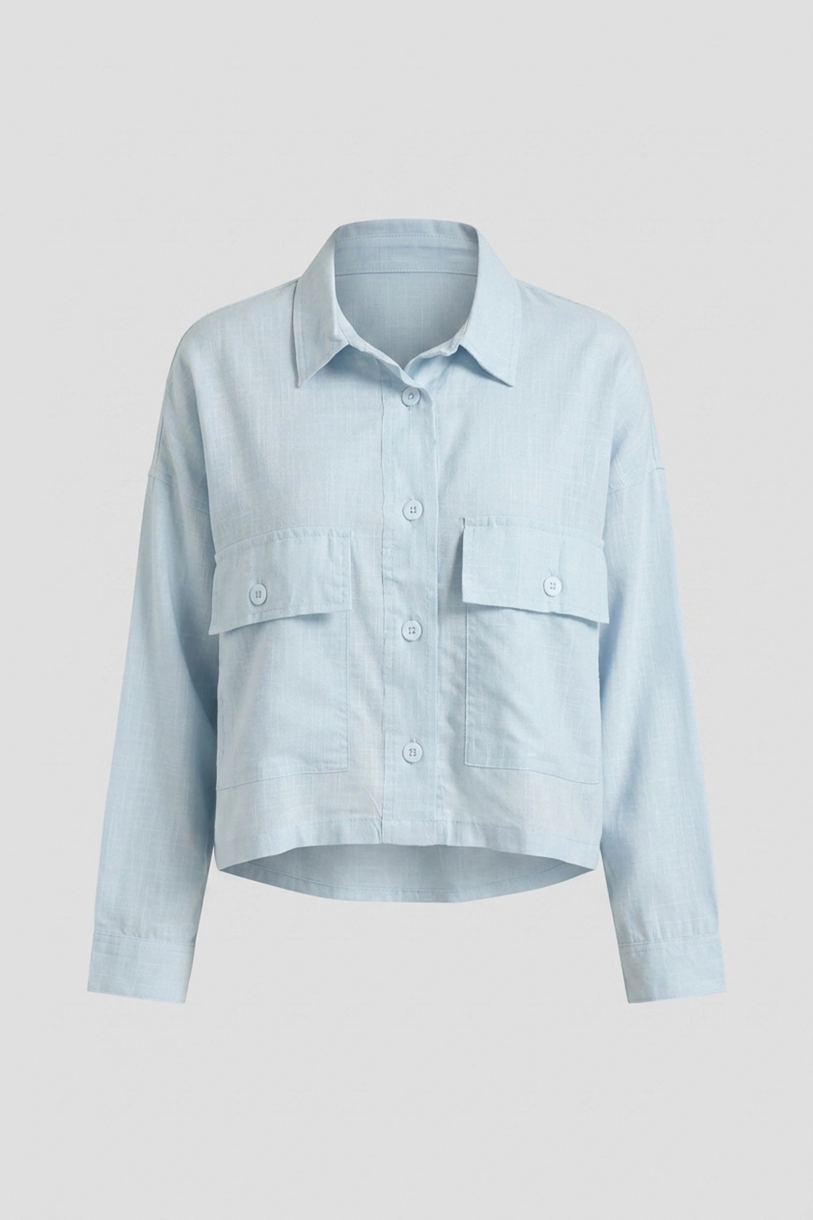 Soft Linen Longsleeve Women's Crop Oversized Top Style