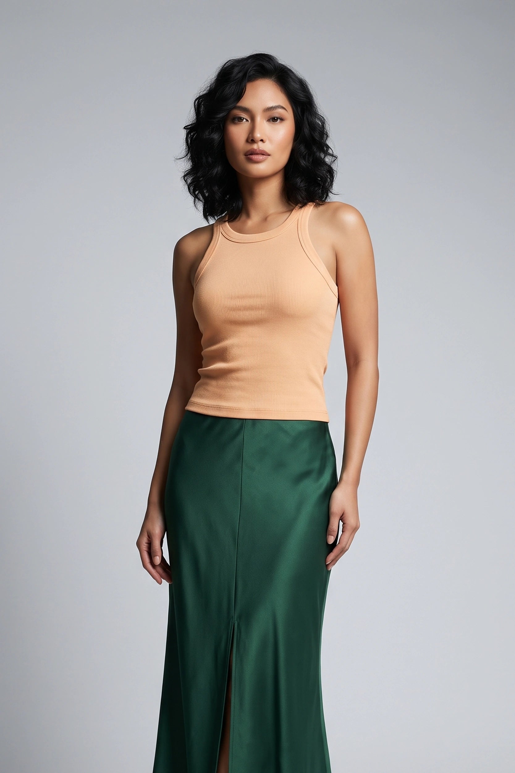 Rib Tank Top for Women - Soft Casual Everyday Basic