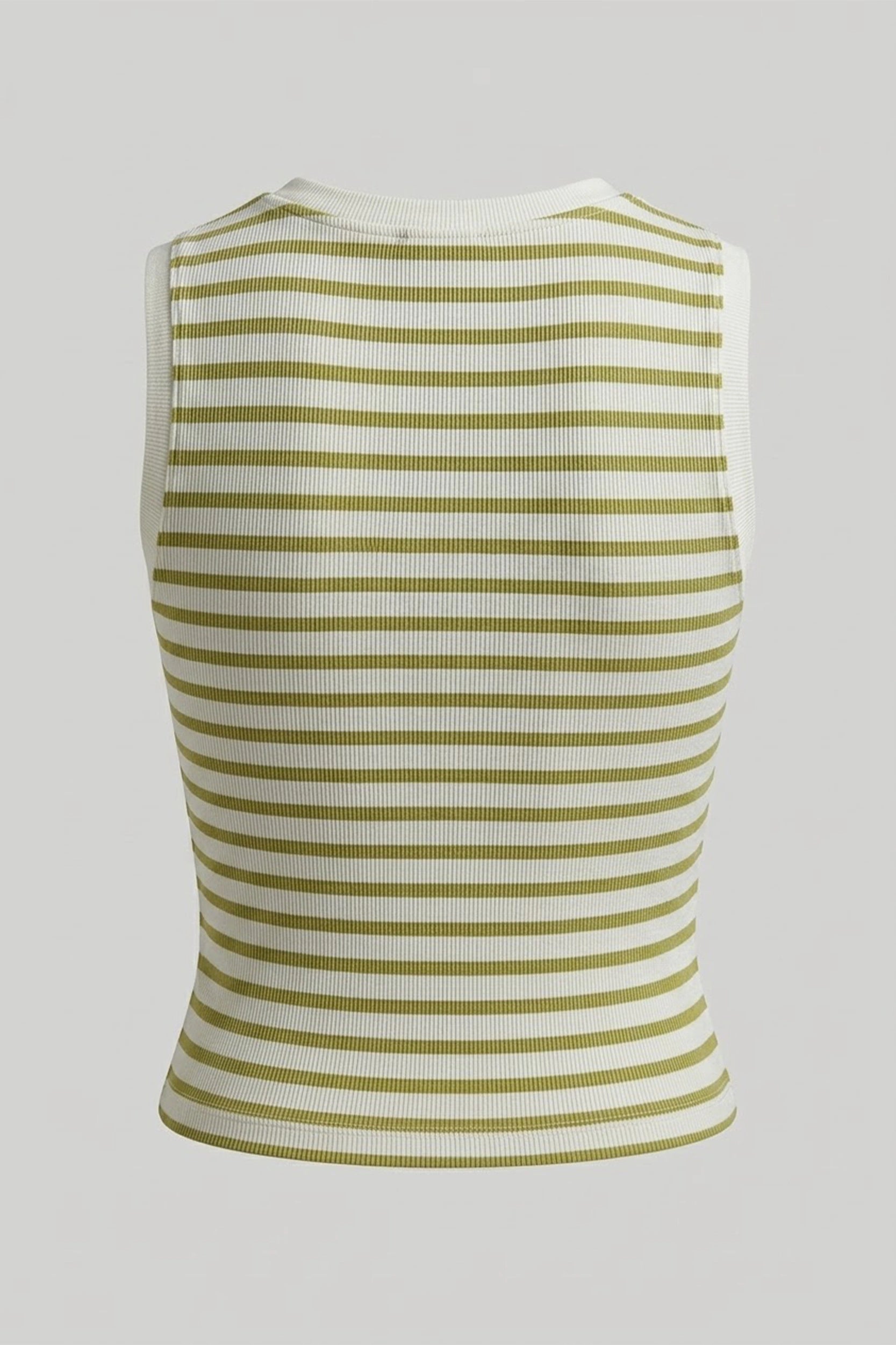 Women's Fitted Sleeveless Striped Top - Asian Size Wear