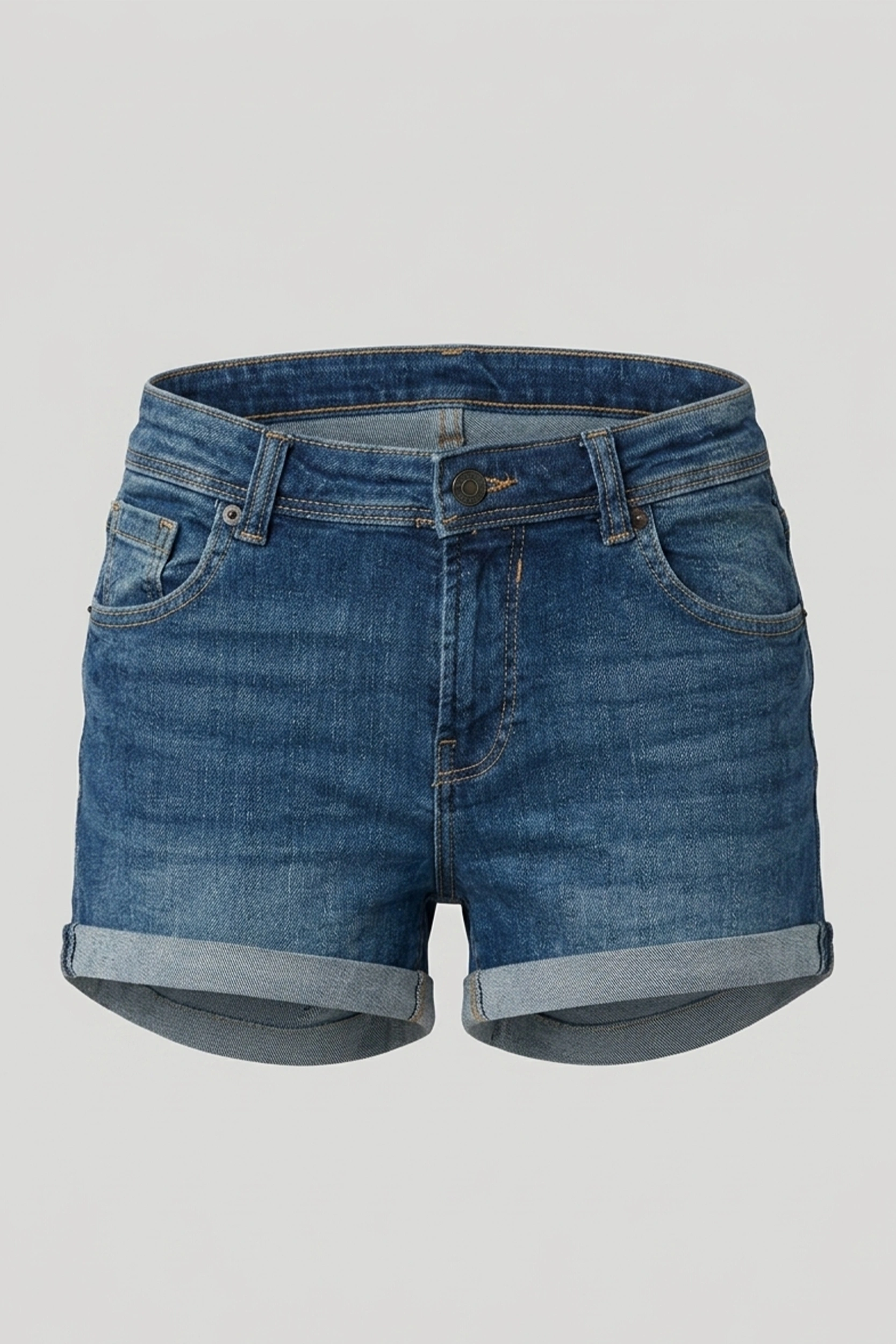 Womens Super Stretch High Waist Denim Shorts